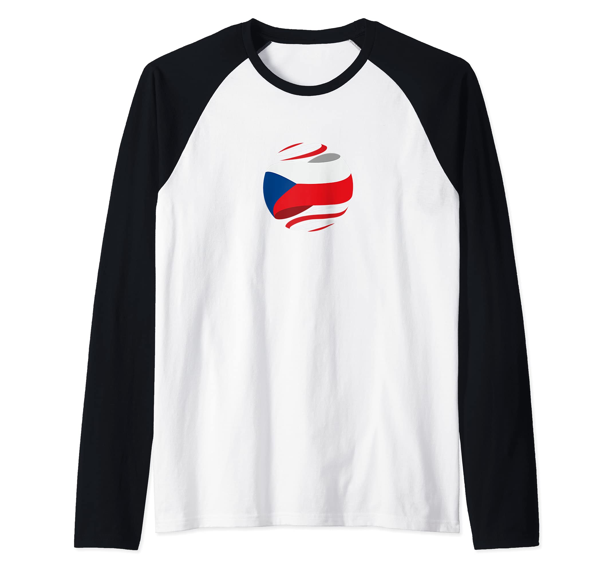 Flag Czech Republic Raglan Baseball Tee