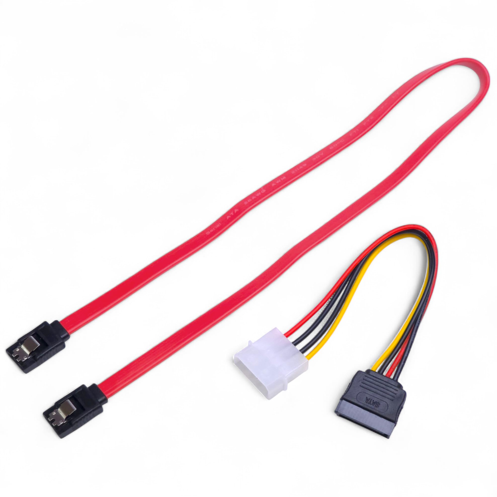 AKORD 1 SATA Power Adapter Cable and 1 SATA Data Cable