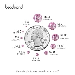 beadsland 288 Piece Flat Back Crystal Rhinestones