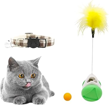 Amazon 猫じゃらし 首輪 ２点セット 猫用おもちゃ じゃれ猫 ペット用品 タンブラー車 ペットおもちゃ 自動回転ボール じゃらし遊び 蹴り 一人遊び 運動不足解消 ストレス解消対策 安全素材 Lordwey 猫じゃらし 羽のおもちゃ 通販