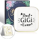 Gigi Jewelry Dish Ring Tray Plate,Best Gigi Ever Gifts for Grandma,Unique Gigi Birthday Christmas Meaningful Gifts for Grandma from Grandchild