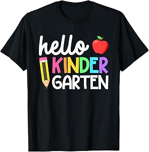 Hello Kindergarten Team Kinder Back to School Teacher Kids T-Shirt