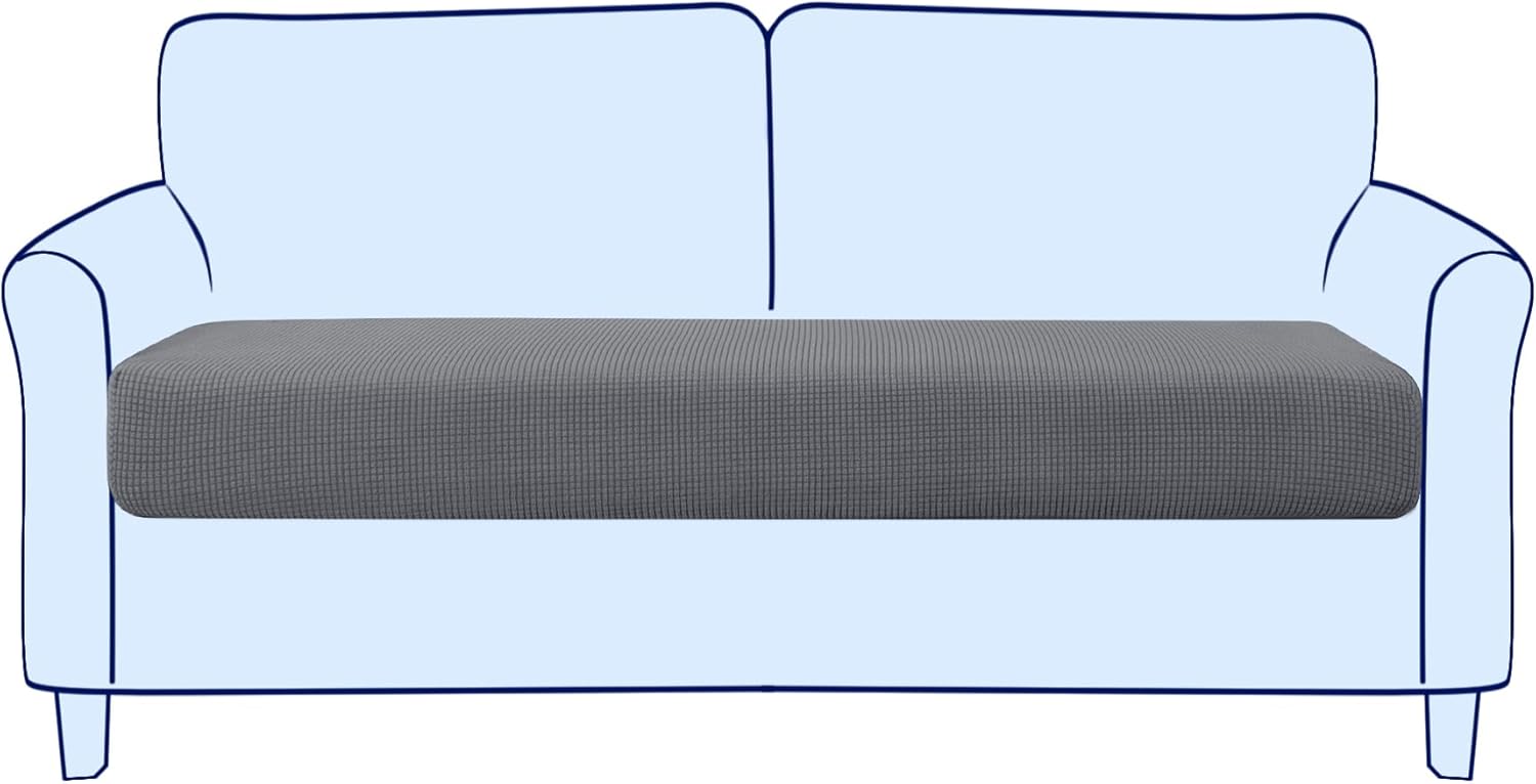 Slipcovers - subrtex Couch Slipcover RV Seater Slip Covers Loveseat Stretch Durable Sofa Spandex Elastic Furniture Protector for Settee Seat for Replacement in Livingroom, Medium, Light Gray