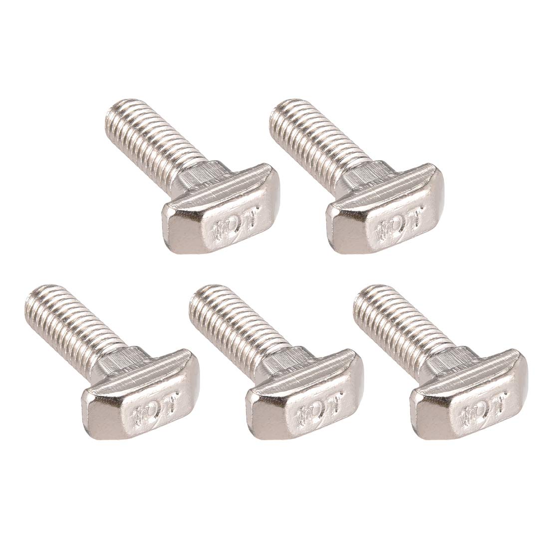 sourcing map M8x25mm T-Slot Drop-In Stud Sliding Screw Bolt Carbon Steel 5pcs for 45 Series European Standard Aluminum Profile