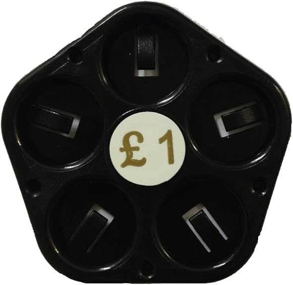 NEW £1 POUND COIN HOLDER HEXAGONAL IN BLACK Amazon.co.uk Shoes & Bags