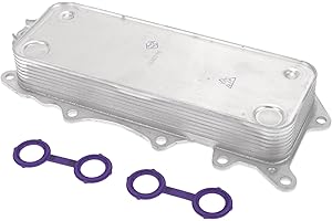 HEROFFIX 1 Pc Engine Oil Cooler for Mercedes-Benz Transmission Oil Cooler Trans Cooler with O-ring Seals No.A6421800165 Silve