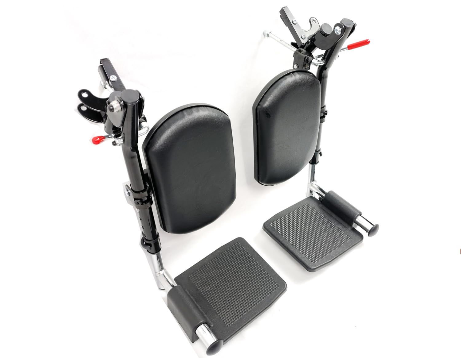 Photo 1 of Wheelchair elevating Leg Rests, with Padded Calf pad, Composite Footplates, Compatible with Reclining and Standard Wheelchair, Transport Chair. Universal Replacement Parts, (1 Pair)