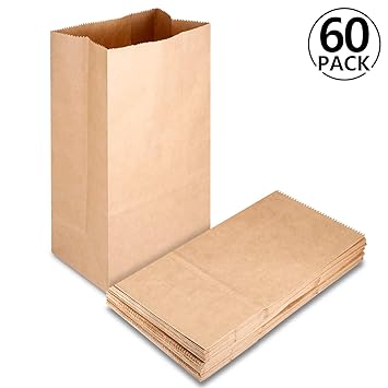 Bolsas de papel marrón rymall 60 pequeñas bolsas de papel kraft papie rtüten, etiquetas de