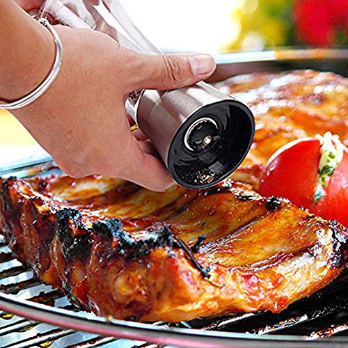 Ebaco Original Stainless Steel Salt or Pepper Grinder - Top Spice Mill with Ceramic Blades, Brushed Stainless Steel and Adjustable Coarseness By Pepper Grinder （Single Package） - Thumbnail 3