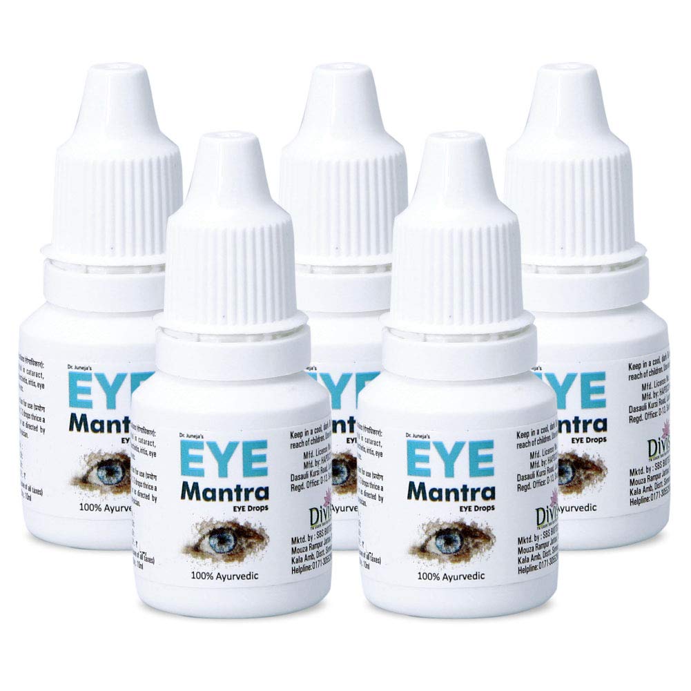 Buy Dr Juneja's Eye Mantra Ayurvedic Eye Drops 10ml, Pack of 5 Online