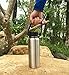 QeeLink Handle for Hydro Flask - Secure Design - Wide Mouth Water Bottles Carrier - Includes Paracord Survival Strap with Compass Fire Starter Whistle - Perfect For Outdoor Bottle Carrier (Purple)