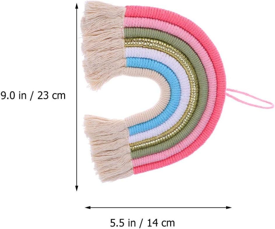 BESPORTBLE Rainbow Wall Decoration Rainbow Wall Hanging Woven Tassel Wall Hanging Decoration for Bedroom Nursery Baby Kids Rooms - Image 5