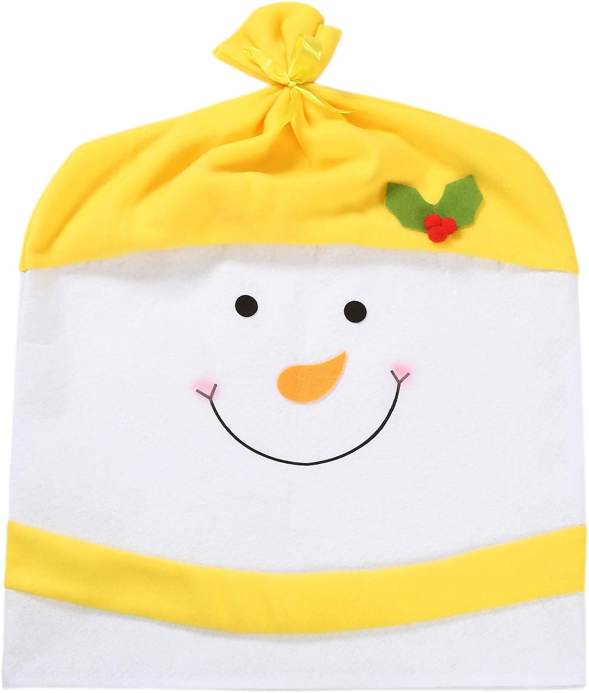 Sattiyrch Christmas Snowman Chair Covers Set of 6,Novelty Party Holiday Dining Chair Slipcovers for Kitchen,Bar or Restaurant,23"(H) 20.5"(W): Kitchen & Dining