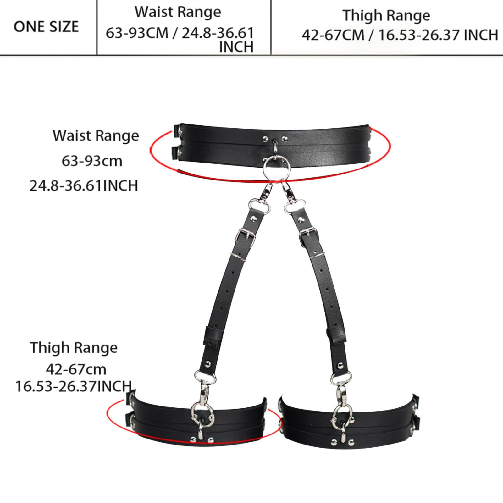 Women Punk Belts PU Leather Body Chain Waist Belt BDSM Lingerie Bondage Bodysuit Goth Harness Lingerie