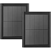 Ring Solar Panel(2nd Generation), 5W Ring Solar Panel Charger with Mount for Stick Up Camera &amp; Pro, Spotlight Plus &amp; Pro, Stick Up Cam Battery, Spotlight Cam Battery (2 Pack Black)