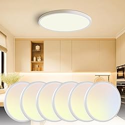 6Pack LED Flush Mount Ceiling Light, 280W