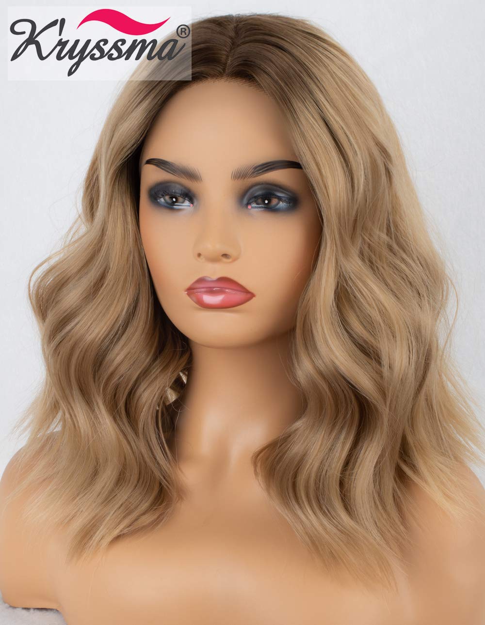 Amazon Com K Ryssma Ash Blonde Lace Front Wig Ombre With Dark
