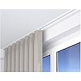 SRNSAEB Embedded Invisible Ceiling Curtain Track Set, Recessed Aluminum Single Curtain Railing with Quiet Pulleys for Bedroom/Privacy Shelter/Dressing Room (Size : 2.5m/8.2ft)