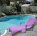 Pool Side 1000-Gram Chaise Cover, Pool Lounge Chair Cover, Lawn Chair Cover, Patio Chair Cover with 10-Inch Slip-on Back and Side Pocket Pool Paisley Purple