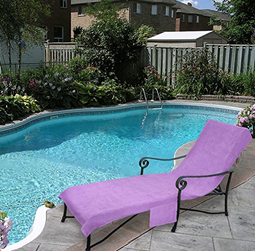 Pool Side 1000-Gram Chaise Cover, Pool lounge Chair Cover, Lawn Chair Cover, Patio Chair Cover w ...