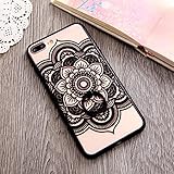iPhone 7 Plus Case Finger Ring Stand - JAZ Ultra Thin [3D Relief Sculpture] Silicone Case Cover With 360 Rotating Ring Grip/Stand Holder/Shockproof for iPhone 7 Plus / iPhone 8 Plus(Big Flowers)