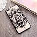 JAZ Finger Ring Stand case, Ultra Thin Hard PC Back [3D Relief Sculpture][Silicone]Case Cover With 360 Rotating Ring Grip/Stand Holder/Shockproof For iPhone 7Plus(Black)(big flowers)