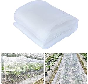 Plant Bug Net 10 x 20Ft - Insect Netting for Garden Plant, Ultra Fine Mesh Cover Protection Netting Bird Barrier for Vegetable Plants Fruits Flowers Crops Greenhouse, Net Cover…