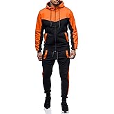 Marine Royal Track Suits for Men Set Full Zip Sweatsuit Outdoor Jogging Men Tracksuits