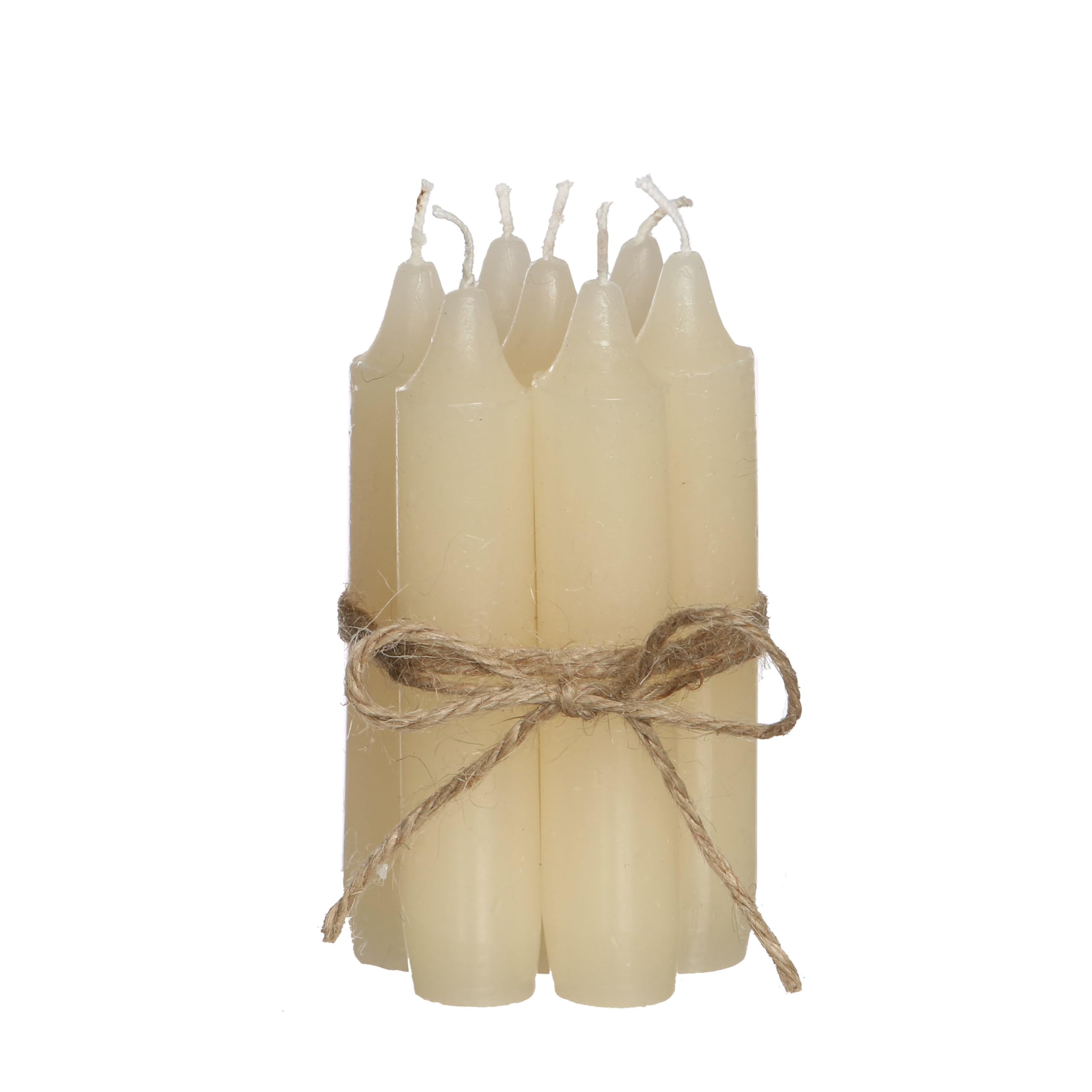 comforder Candle Set (7 Pieces), 11 cm Taper Candles Cream, Table Candles Plain, 4+ Hours Burning Time