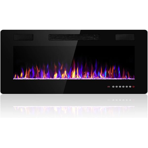 Amazon.com: Maxhonor Electric Fireplace Inserts Freestanding Heater for The  Living Room Floating Fireplace with 12 LED Colors with Logset and Stones,  Space Heaters for Indoor Use,1500W/750W,Black,40inch : Home u0026 Kitchen