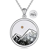YFN Christian Faith Mountains Necklace Mustard Seed Necklaces Mountain Jewelry 925 Sterling Silver Mountain Pendant Jewelry Gifts for Women Girls