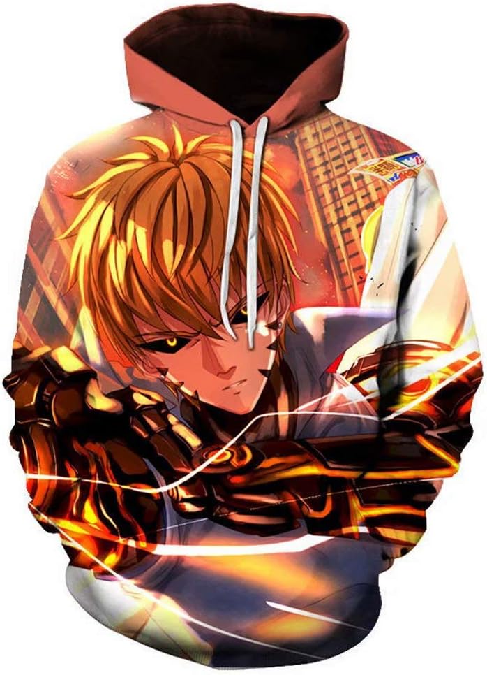 Fire Force One Punch Man Cosplay Sweatshirt Long Sleeve Hoodie