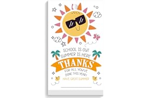 APAMR Summer Teacher Appreciation Gift Tags Sunshine Writing Thank You Tag,Thanks for All You've Done This Year Have Great Summer Tag,End of School Year Tags Gift Tags,Thank You Gift Tags for Teacher