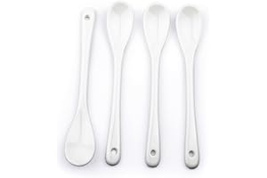 RSVP International Poached Egg Spoon, 4 Piece Set Multipurpose Use for Serving Jam, Honey or Soft Boiled Eggs, 5.5" Length, W
