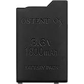 OSTENT High Capacity Quality Real 1800mAh 3.6V Lithium Ion Li-ion Polymer Rechargeable Battery Pack Replacement for Sony PSP 