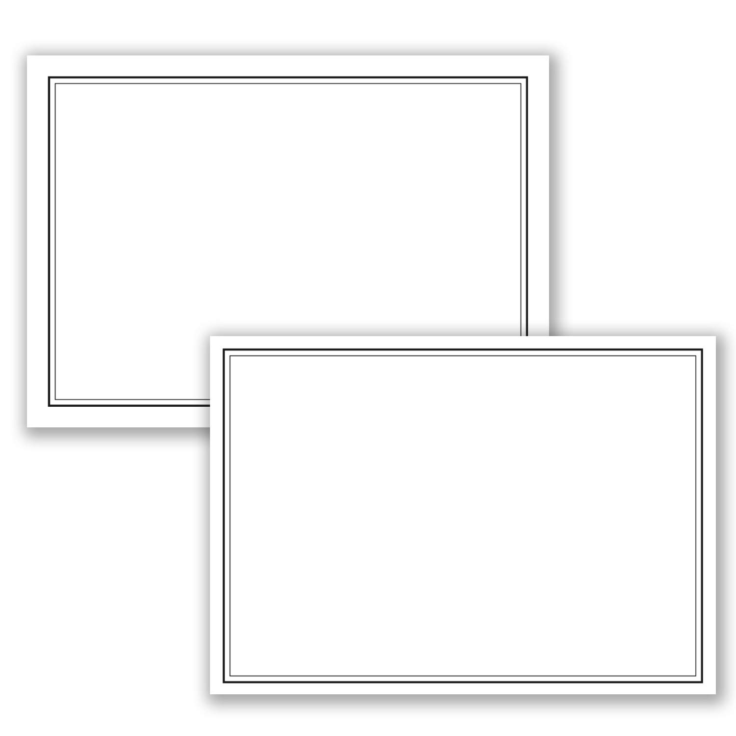 Mourning Papers by GUSTAV NEUSER 25 x Set of Mourning Single Cards DIN A6 + Mourning Envelopes DIN C6 With black mourning double frame 10.5 x 14.8 cm printable Condolence Set for Thank You Mourning