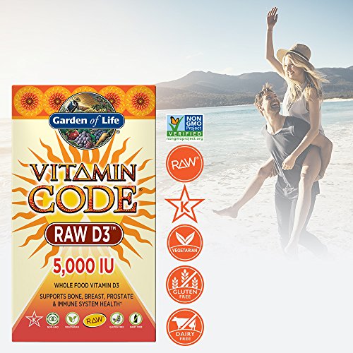 Garden of Life Raw D3 Supplement Vitamin Code Whole Food Vitamin D3