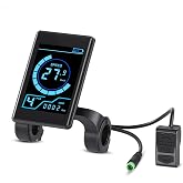 Electric Bike LCD Display Meter, Waterproof 5 Pin Connector Intelligent Control Panel, Speedometer Odometer, Universal E Bike Display Screen for Electric Bicycle Scooter 24V 36V 48V 60v 72V