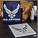 Large U.S AIR Force Stencil for Painting on Wood, Fabric, Walls, Airbrush + More | Reusable 12 x 14 inch Mylar Template (USAF Military Logo)