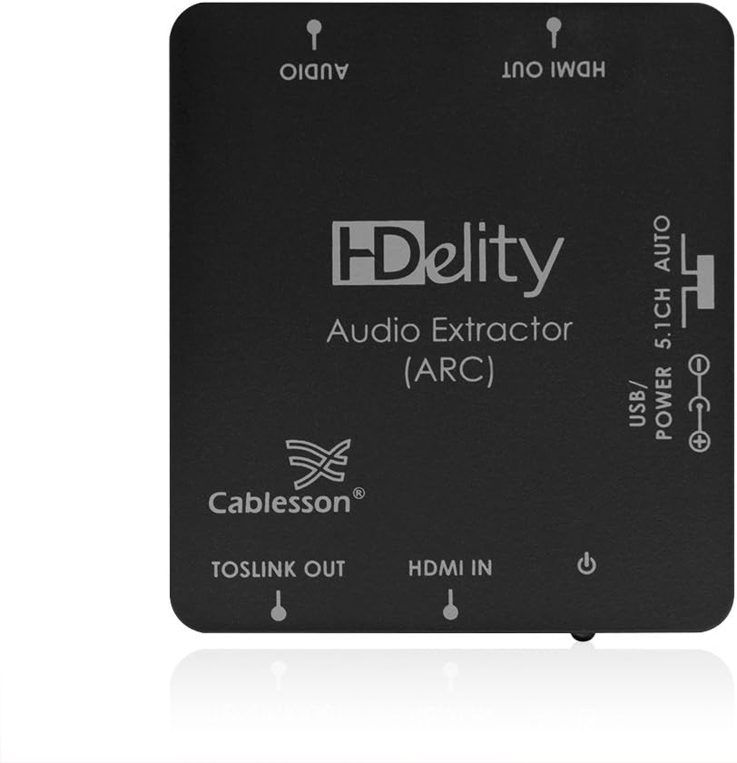 Cablesson HDelity HDMI Audio Extractor ARC - HD Digital Optical TOSlink/Analog Stereo + Extractor Audio Optical HDMI Converter - Full HD, 1080p, 3D, SPDIF, Connector 3.5mm, PC, HDCP, 4k TV