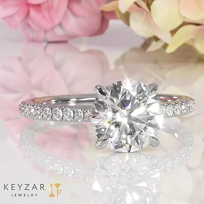 Delicate Handcrafted Engagement Ring with Moissanite Bahrain