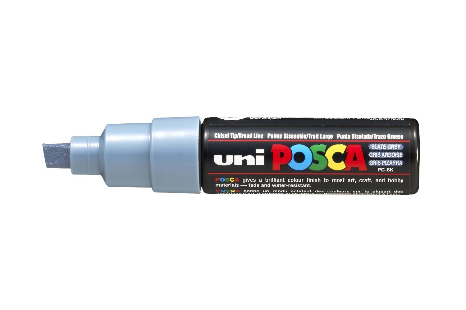 Uni-Ball Posca Broad Chisel Tip Marker - Grey โ image 1