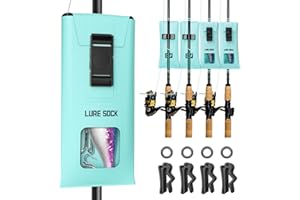 SNAIL TRAIL 4pcs Green Lure Wraps, Fish Bait Cover,Treble Hook Storage Binder, Spinnerbait Organizer Keeper, Rod Armour Holder, Pole Sleeve Guard, Saltwater Fishing Tools Accessories, Bass Boat Gear