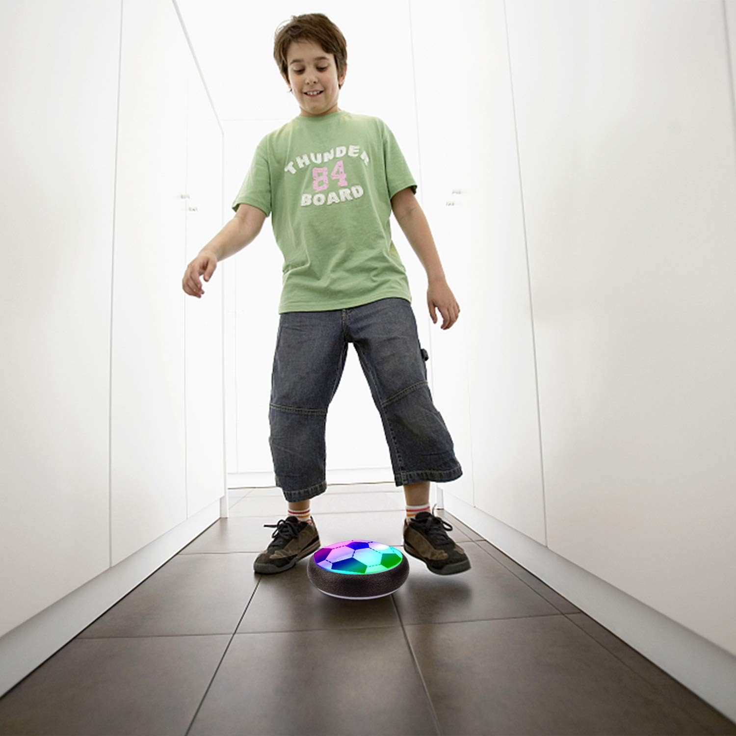 IROO Hover Soccer Toys, Air Power Ball, Kids Toys Indoor Floating with LED Lights and Upgraded Foam Bumper, Perfect for 3 4 5 6 7 8 Years Old Boy, Xmas, Birthday, Christmas, Xmas: Toys & Games