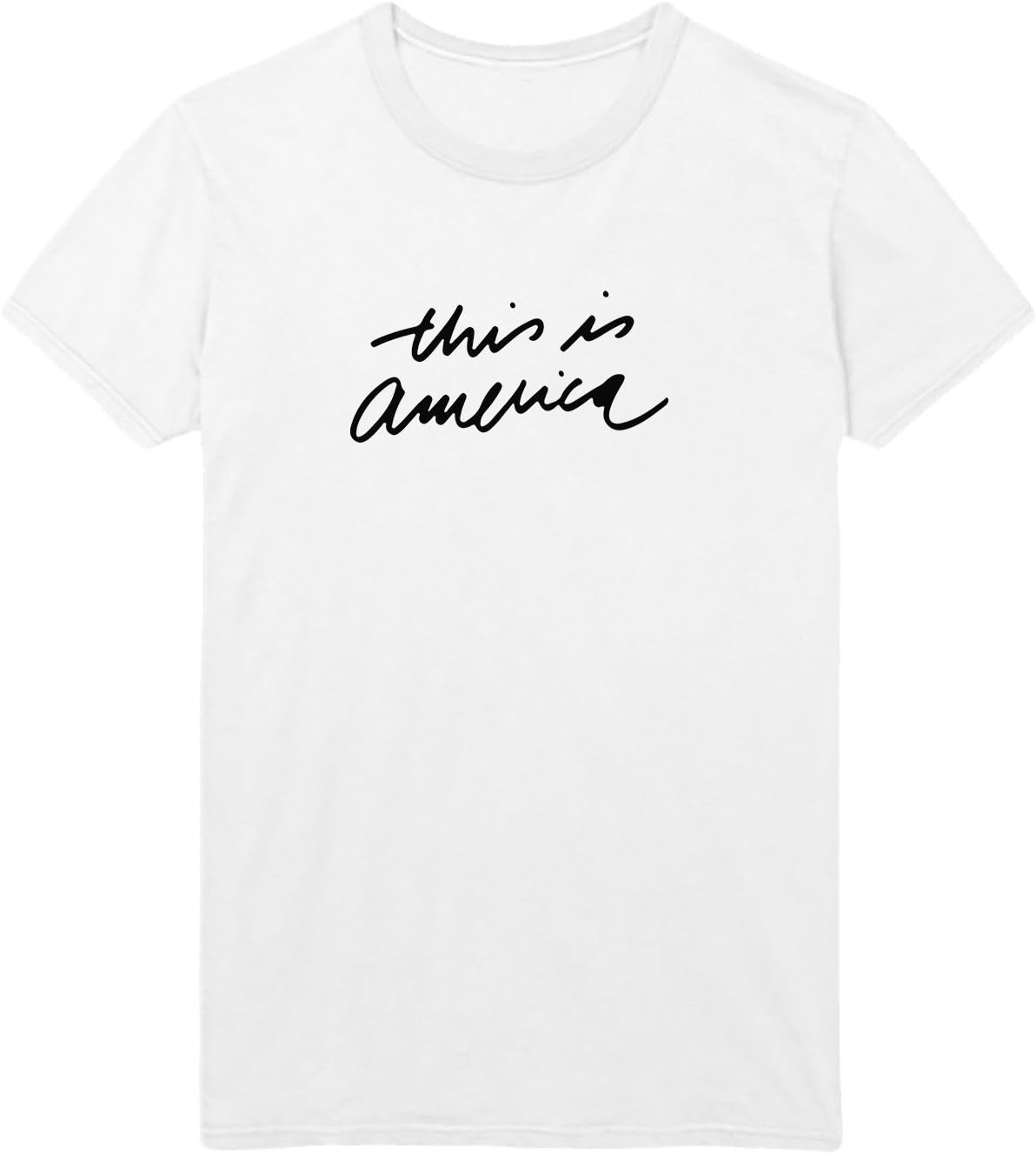 MYMERCHANDISE Text Only This is America Men T-Shirt Tshirt T