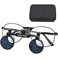 Generic 2.5X 3.5X Binocular Dental Loupes Surgical Magnifier Dentist Loupe Metal Eyeglasses Depth View (3.5x-420), Black
