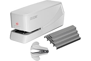 Coruscant Electric Stapler, Automatic Stapler, Heavy Duty，25 Sheet, Store 210 Staples，Includes 2000 Staples and 1 Staple Remover. Electric Desktop AC or Battery Powered for Home/Office Use