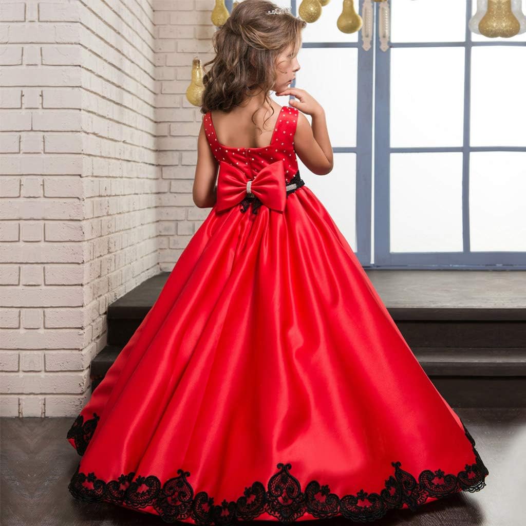 red fluffy dress
