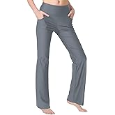 Zeronic Bootcut Yoga Pants for Women with Pockets High Waisted Workout Running Pants Tummy Control Long Bootleg Work Pants