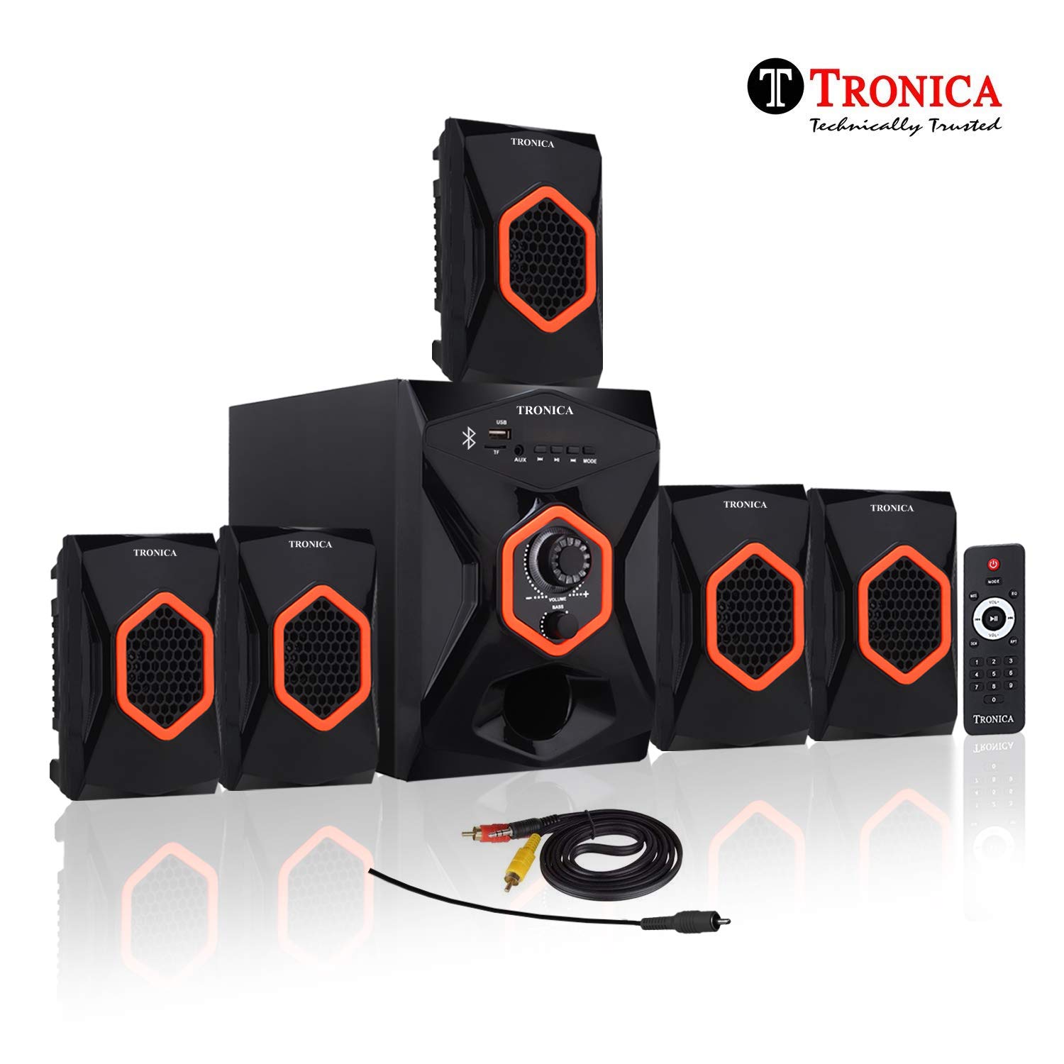 Tronica King Series 5.1 Bluetooth Multimedia Speakers with FM/PenDrive/Sd  Card/Mobile/Aux Support: Amazon.in: Electronics
